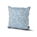 Outdoor Decorative Cushion – Poplar Leaf Sea Blue Print | UV-Resistant, Water-Resistant