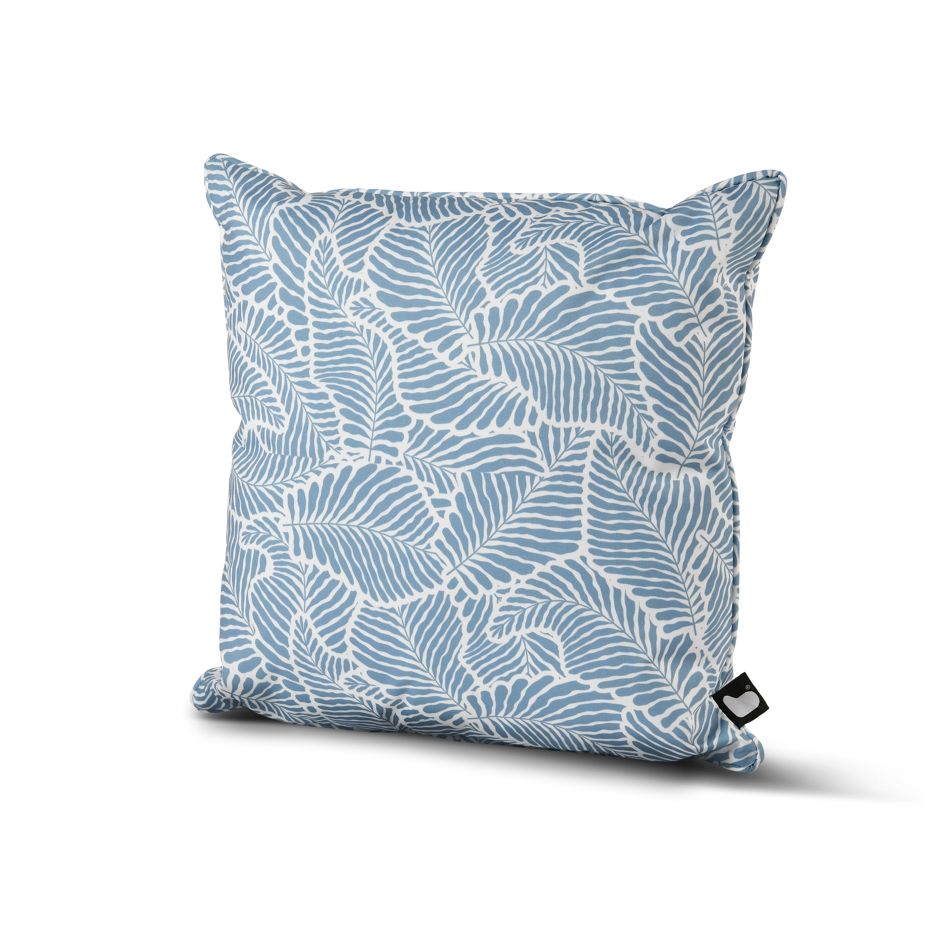 Outdoor Decorative Cushion – Poplar Leaf Sea Blue Print | UV-Resistant, Water-Resistant